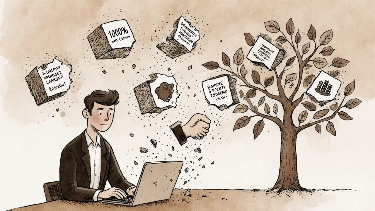 Эксперт пишет, а старые запрещённые фразы превращаются в пыль, на смену им — истории клиентов.