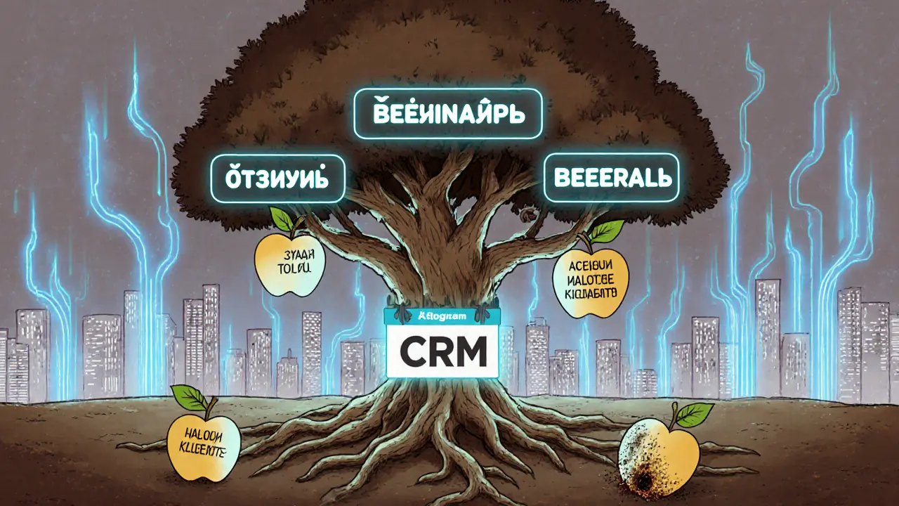 Telegram-дерево растёт из CRM, привлекая платящих клиентов, а спам падает.
