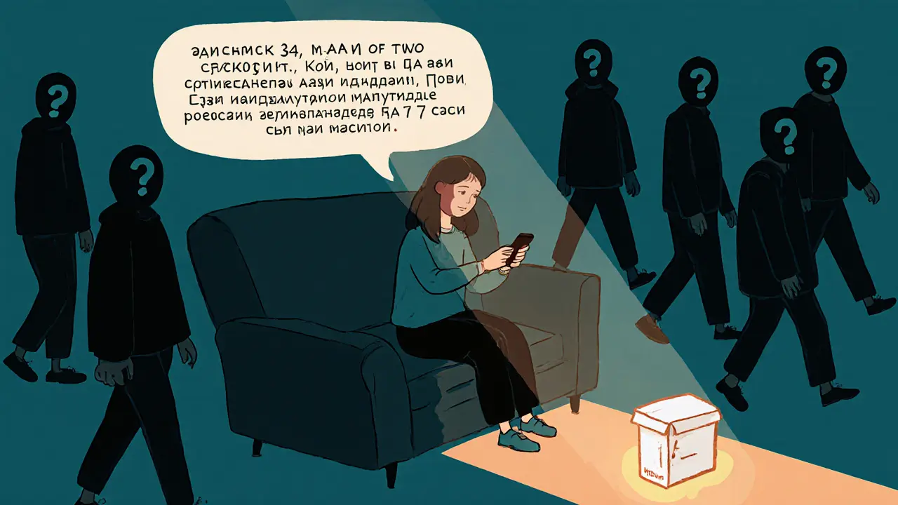 Женщина смотрит на простое, ясное предложение, в то время как другие уходят от расплывчатых обещаний.