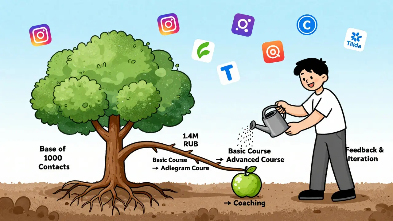 Растущая система онлайн-школы: от базы контактов до клуба и коучинга с доходом 1,4 млн.