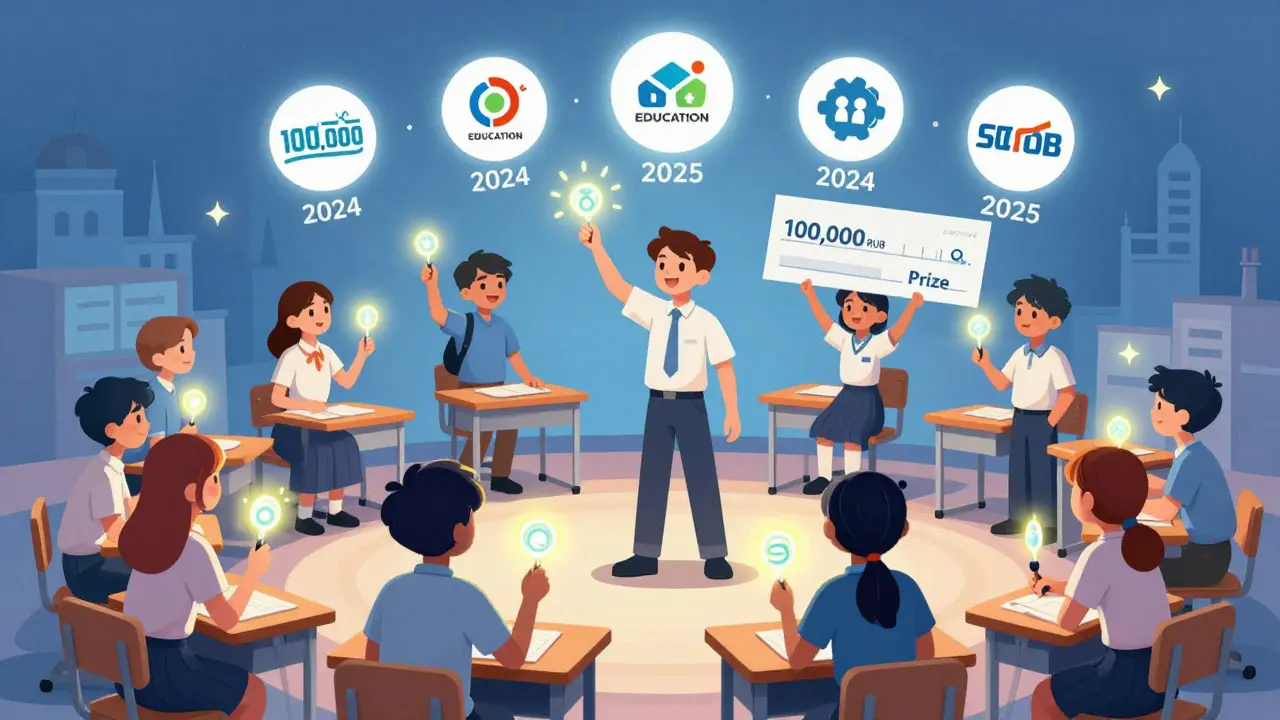 Студенты в кругу передают реферальные ссылки, превращая их в новых учеников с искорками.