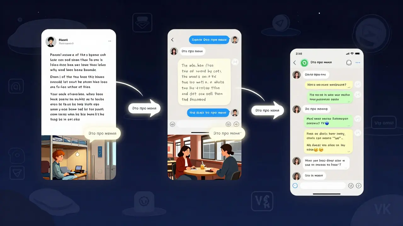 Три версии истории студента, распространяющиеся по разным платформам.