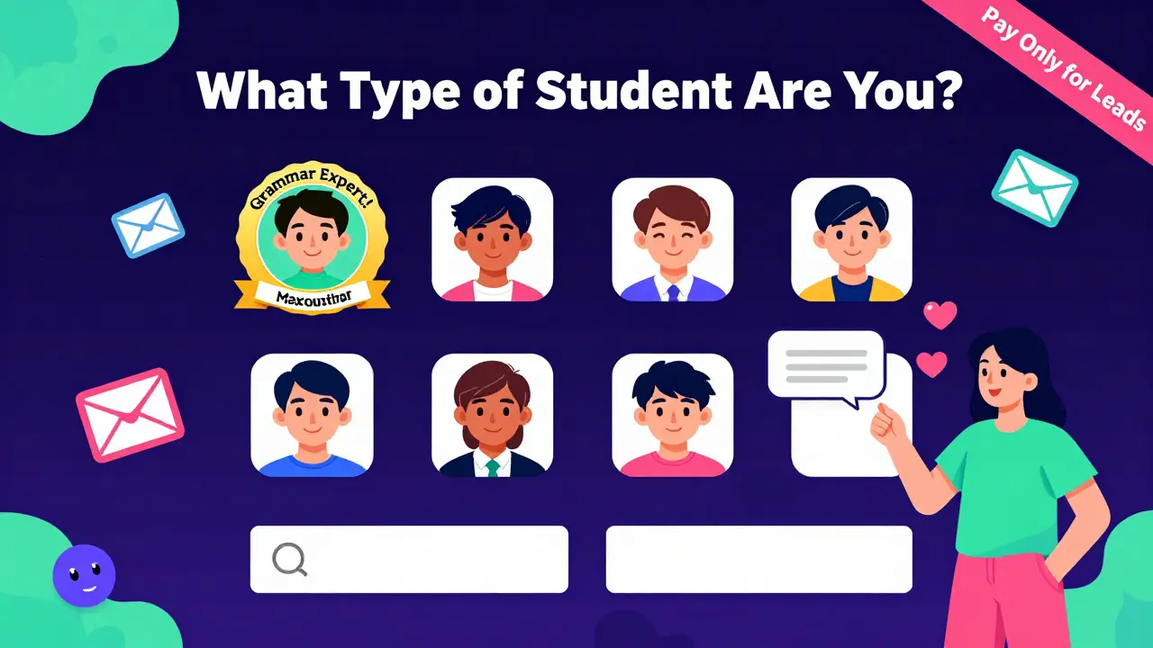 Игривый квиз Marquiz показывает аватары с рейтингами и социальными поделками, создавая виральный эффект.