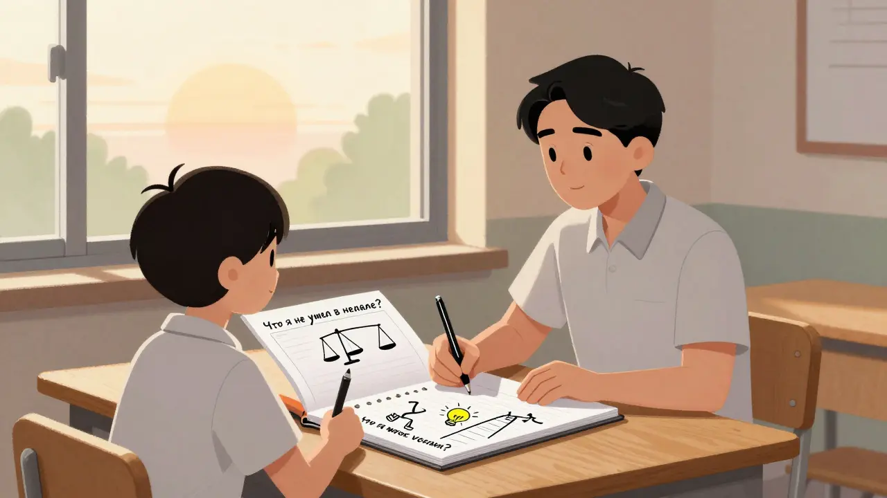 Учитель и ученик пишут в общем дневнике: что не умели и что смогли сделать — символ роста.