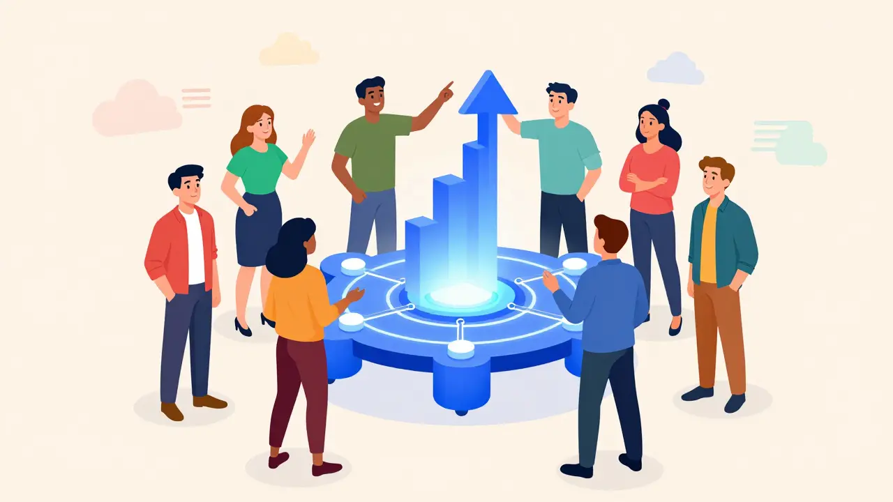 Команда педагогов радостно работает с новой системой