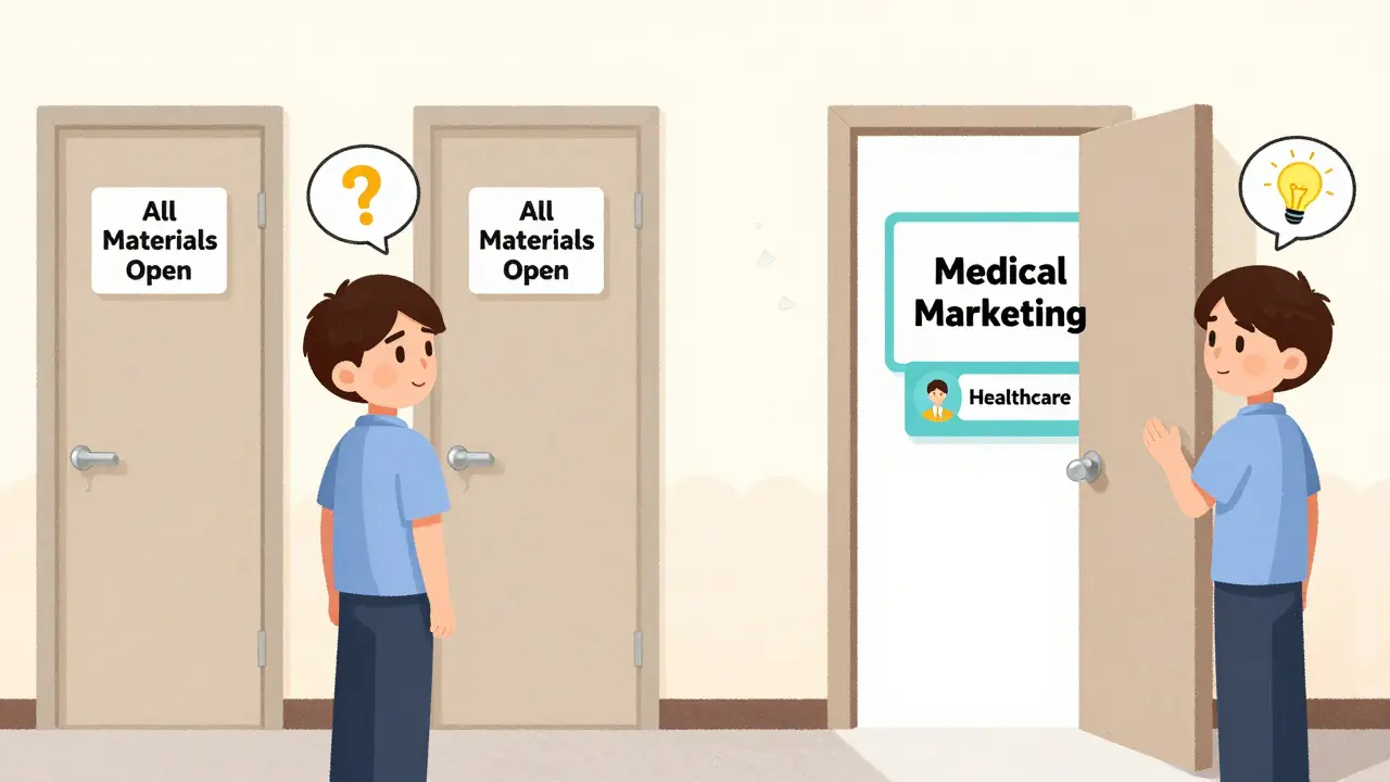 Один студент теряется перед всеми открытыми материалами, другой получает персонализированный доступ на основе профиля.