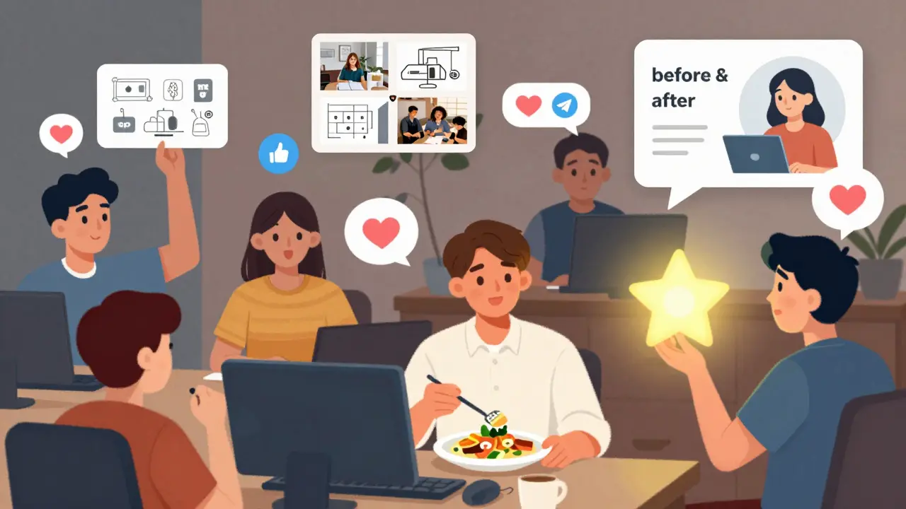 Студенты в чате обмениваются проектами и получают поддержку от преподавателя.