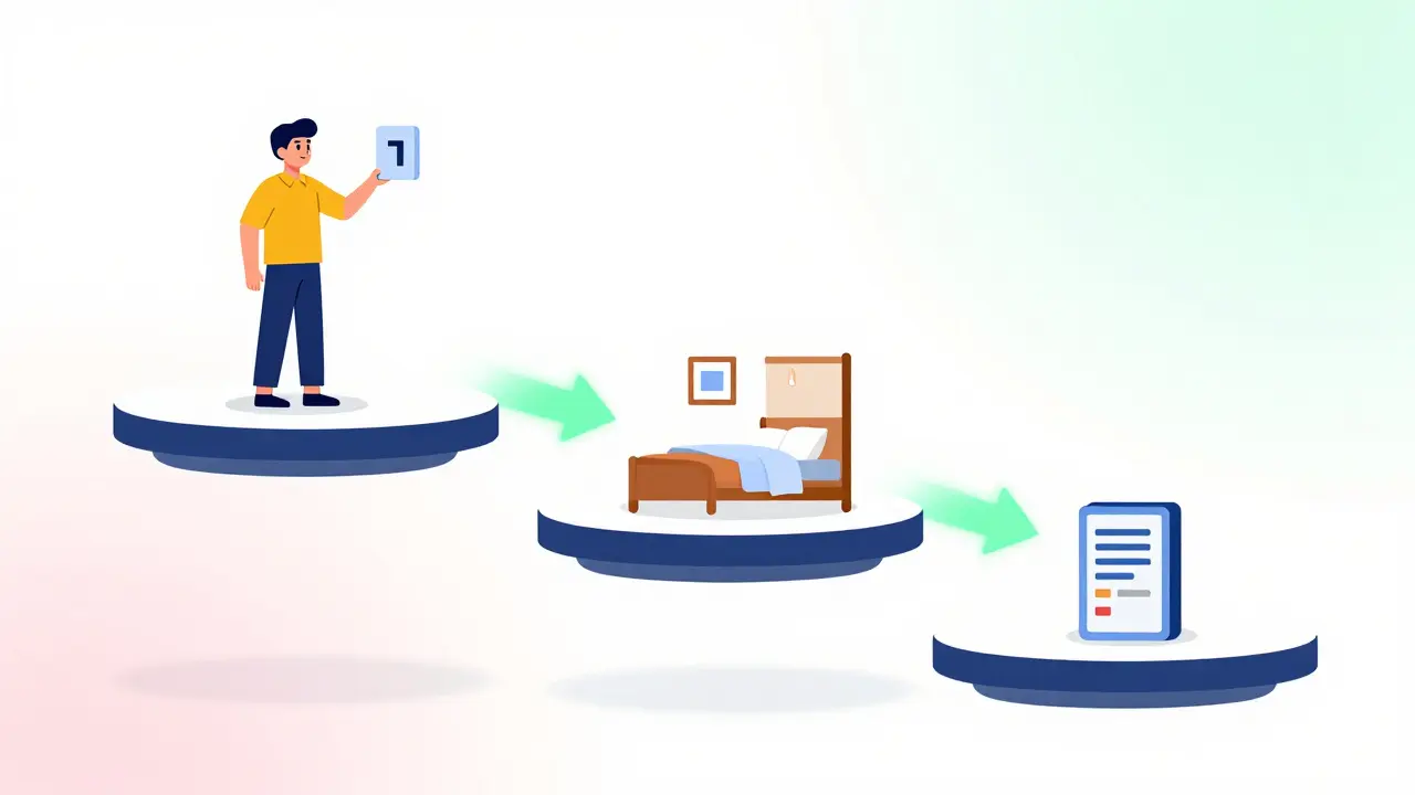 Поэтапный процесс выполнения задачи в виде последовательности платформ.