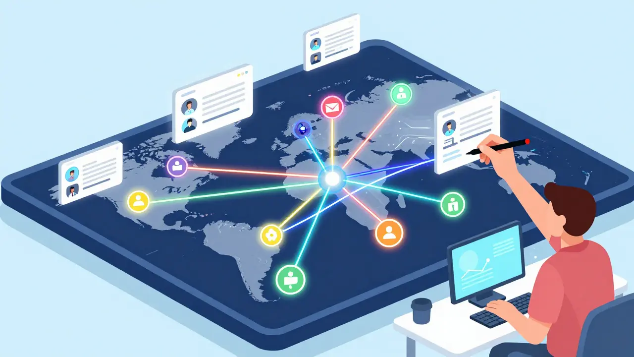Преподаватель создает сеть взаимосвязей между образовательными целями и контентом.