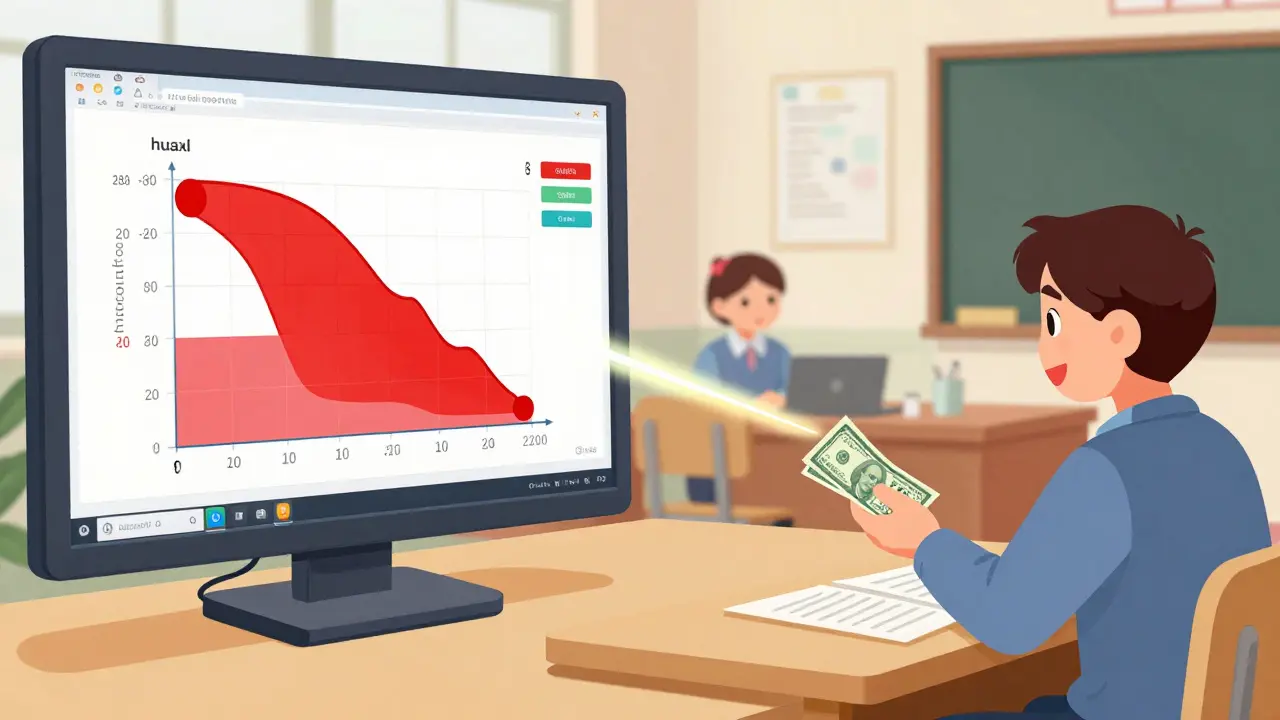 Связь между онлайн-активностью на сайте и реальной оплатой обучения в школе