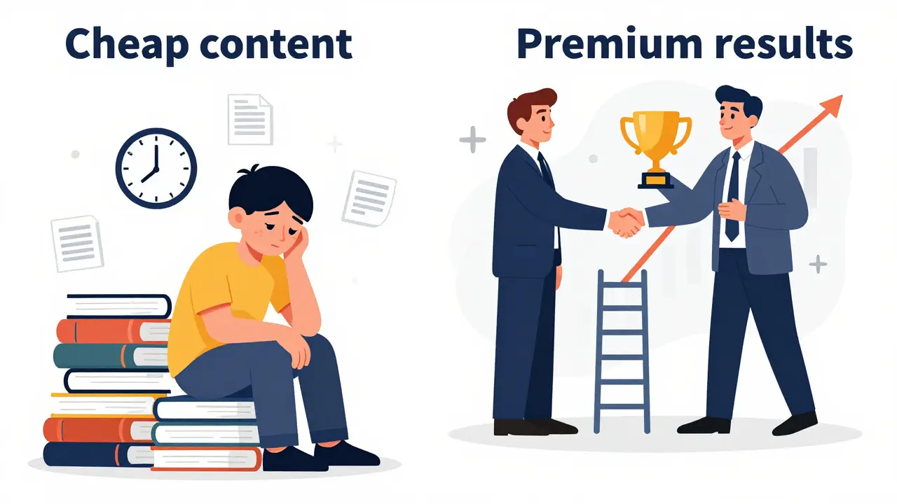 Иллюстрация разницы между продажей информации и результата
