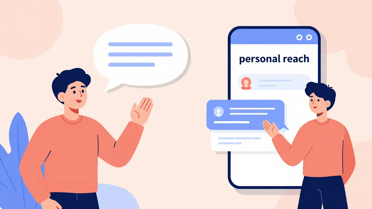 Векторная иллюстрация нетворкинга и личных сообщений для продаж
